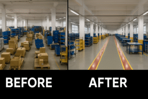 5S workplace space utilization improvement